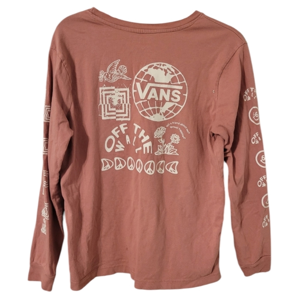 Vans Silent Mode Pink Long Sleeve T-Shirt - Picture 6 of 6